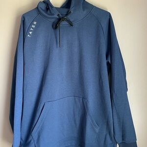 Tater Blue Pullover Hoodie with Drawstring and Relaxed Fit